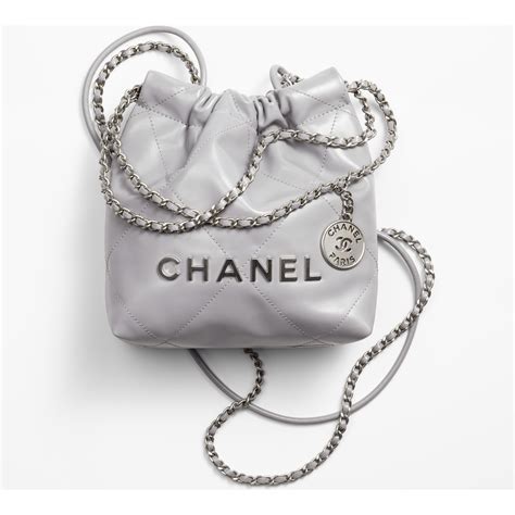 chanel 22 mini grey